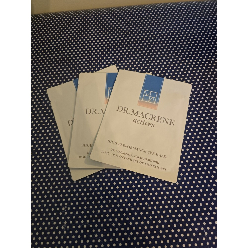 DR. MACRENE actives HIGH PERFORMANCE EYE MASKS NEW Set of 3